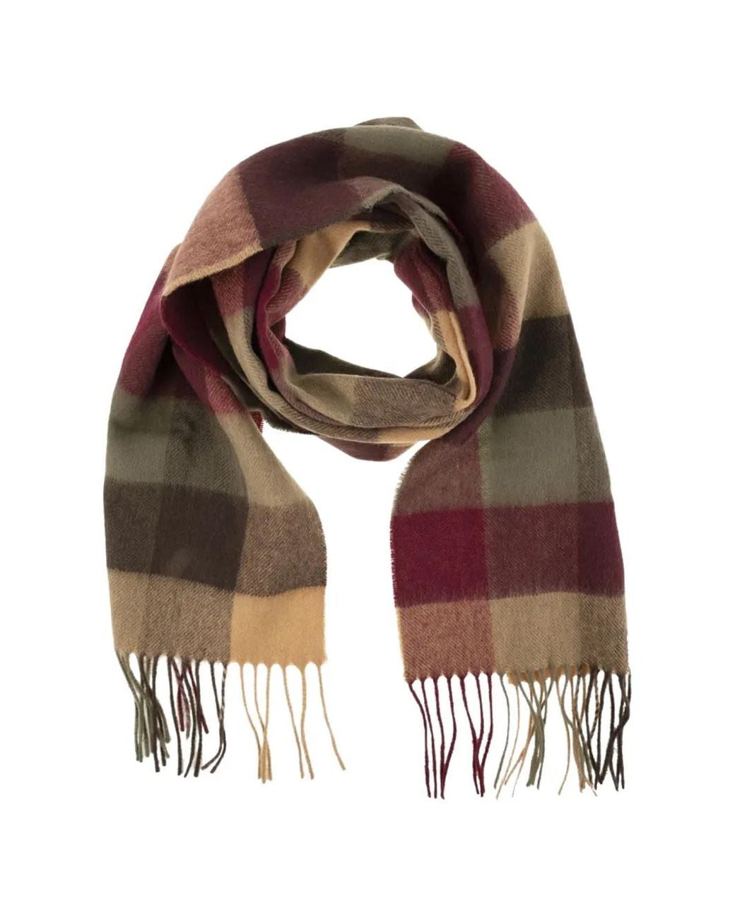 Sciarpa A Quadri di Barbour in Natural da Uomo