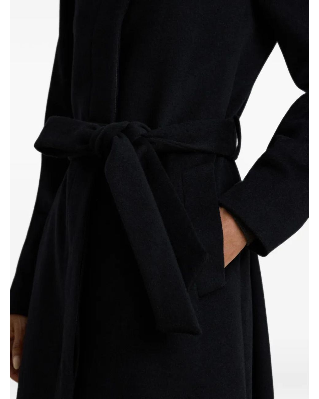 Ralph Lauren Black Single-Breasted Belted Coat