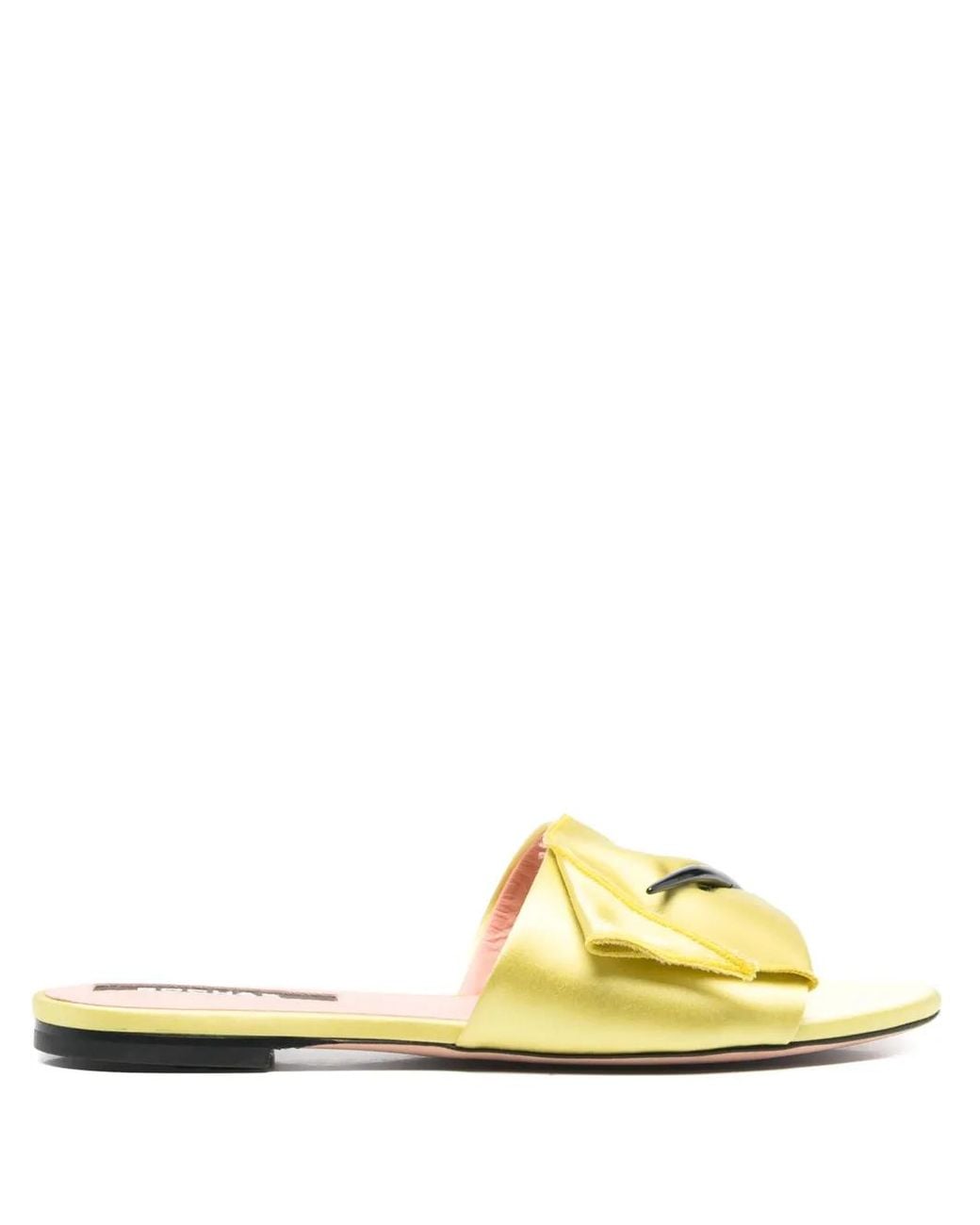 Rochas Yellow Sandalen Aus Satin