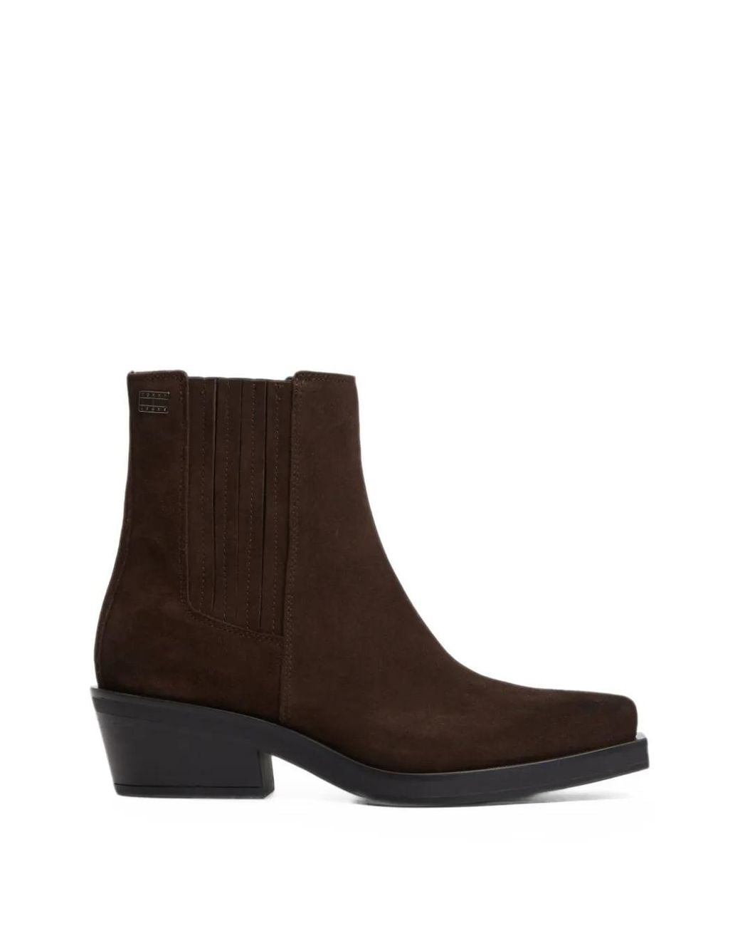 Tommy Hilfiger Brown Square-Toe Ankle Boots