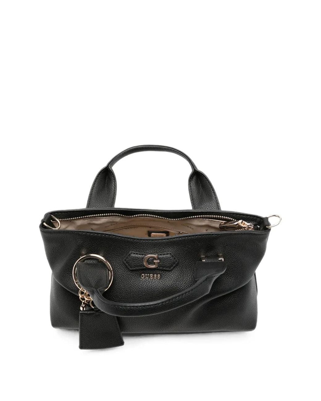 Guess Black Mini Sac À Main Suzy À Plaque Logo