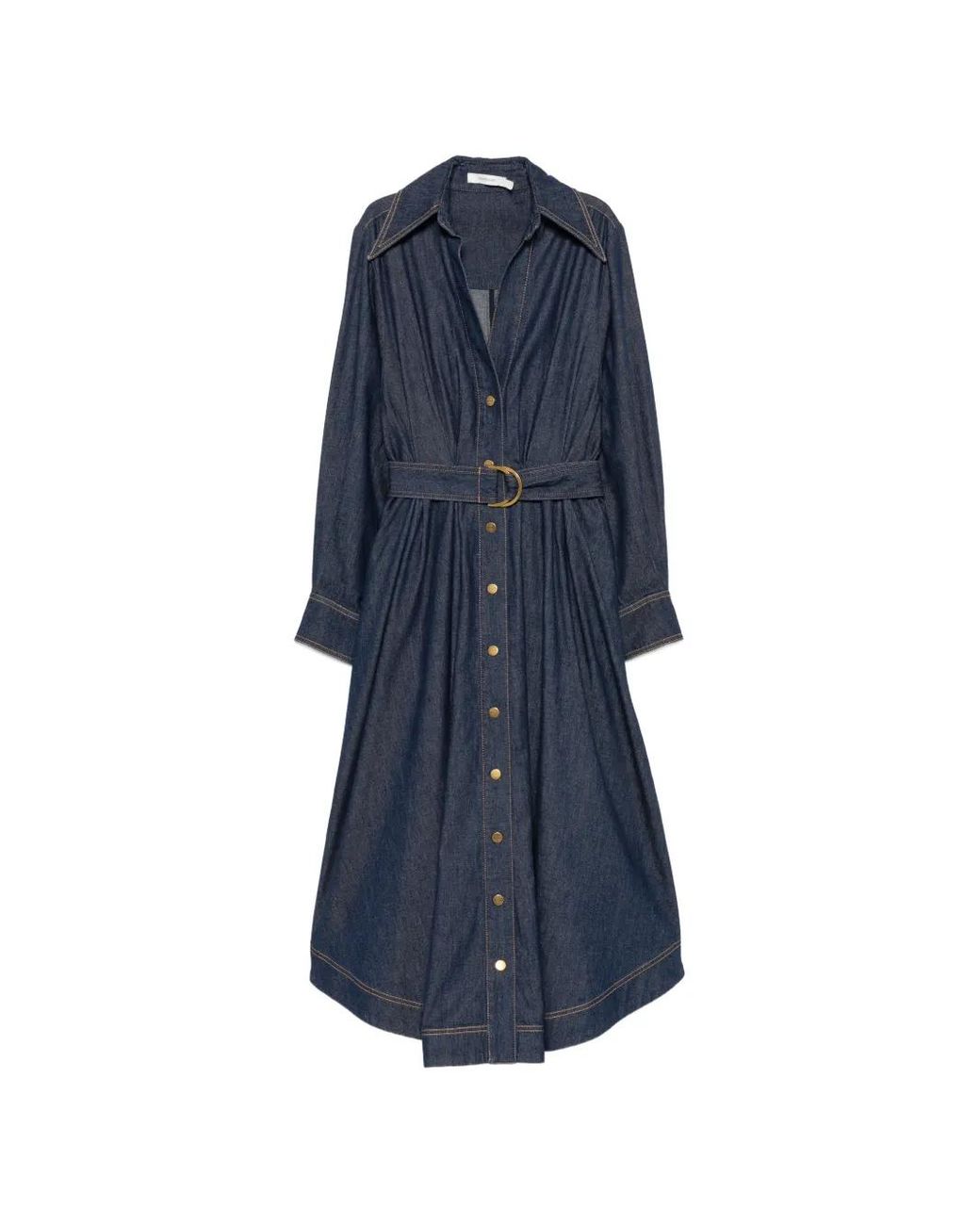 Zimmermann Blue Denim Midi Shirt Dress