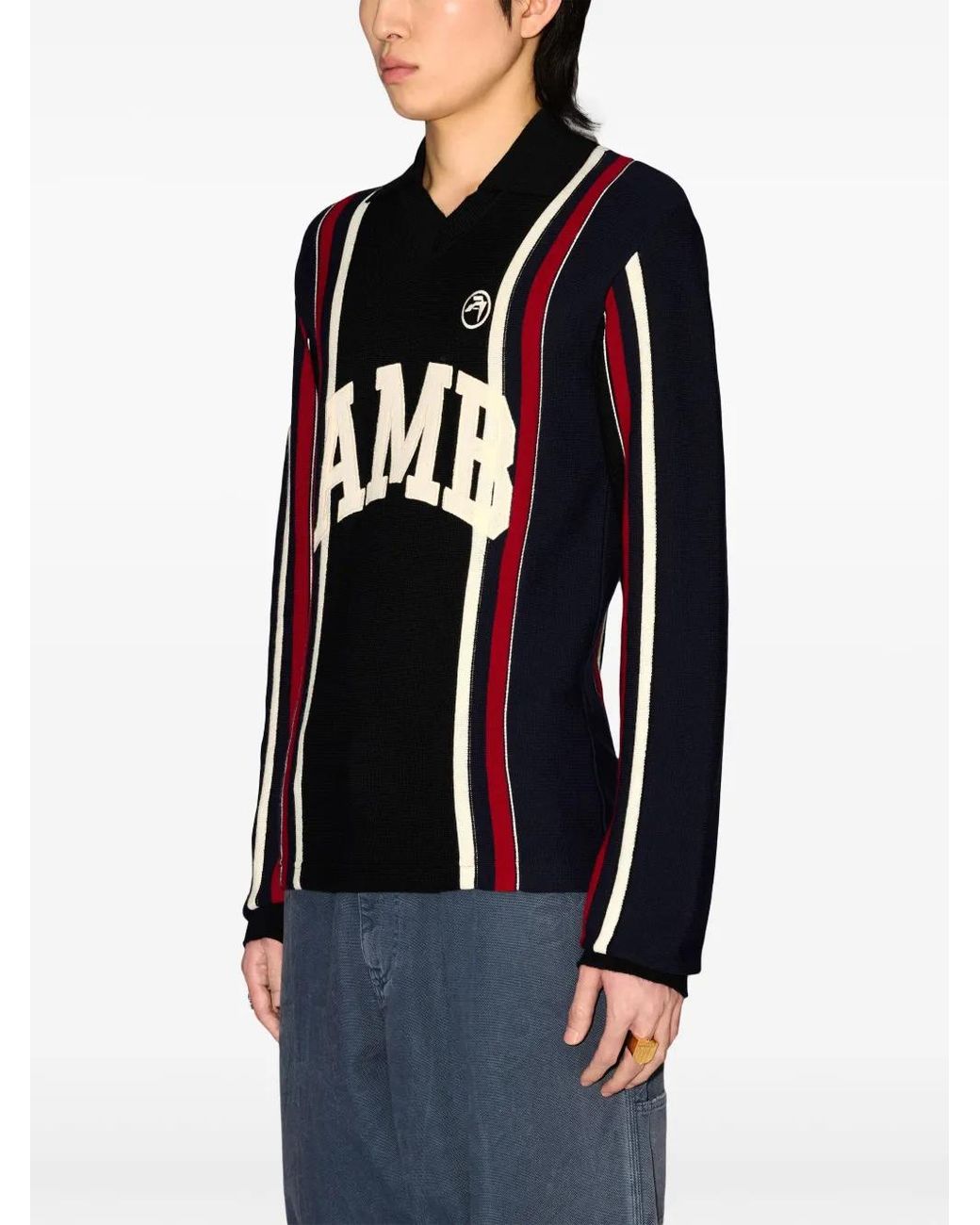 Ambush Black Logo-Embroidered Jumper for men