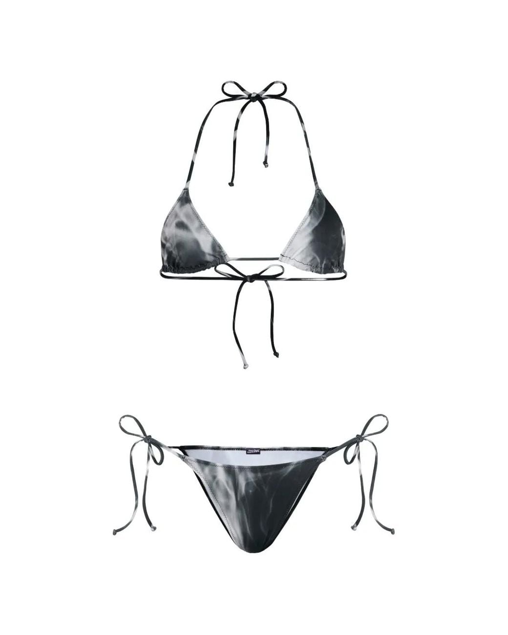Jean Paul Gaultier White The Smoking Bikini Set
