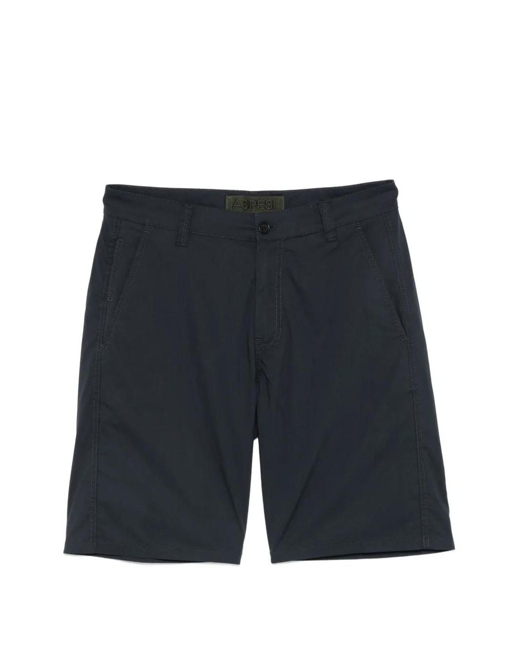 Aspesi Blue Button-Fastening Shorts for men