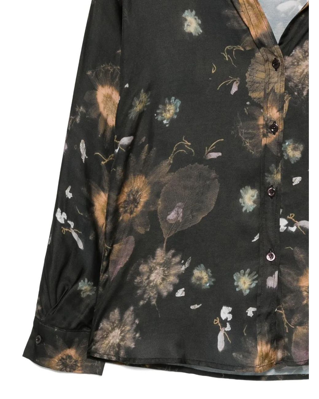 Semicouture Black Floral-Pattern Top