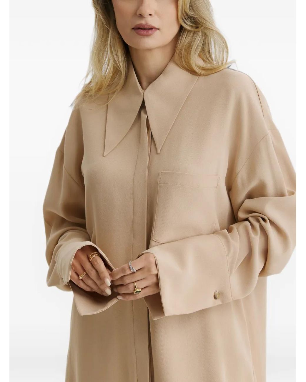 CuAnna Natural Margie Suit Wide-Leg Jumpsuit