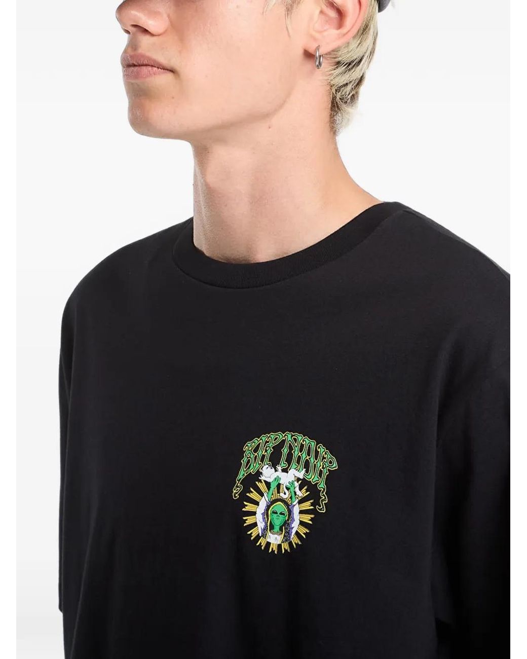 RIPNDIP Black Sanctum Crew-Neck T-Shirt for men