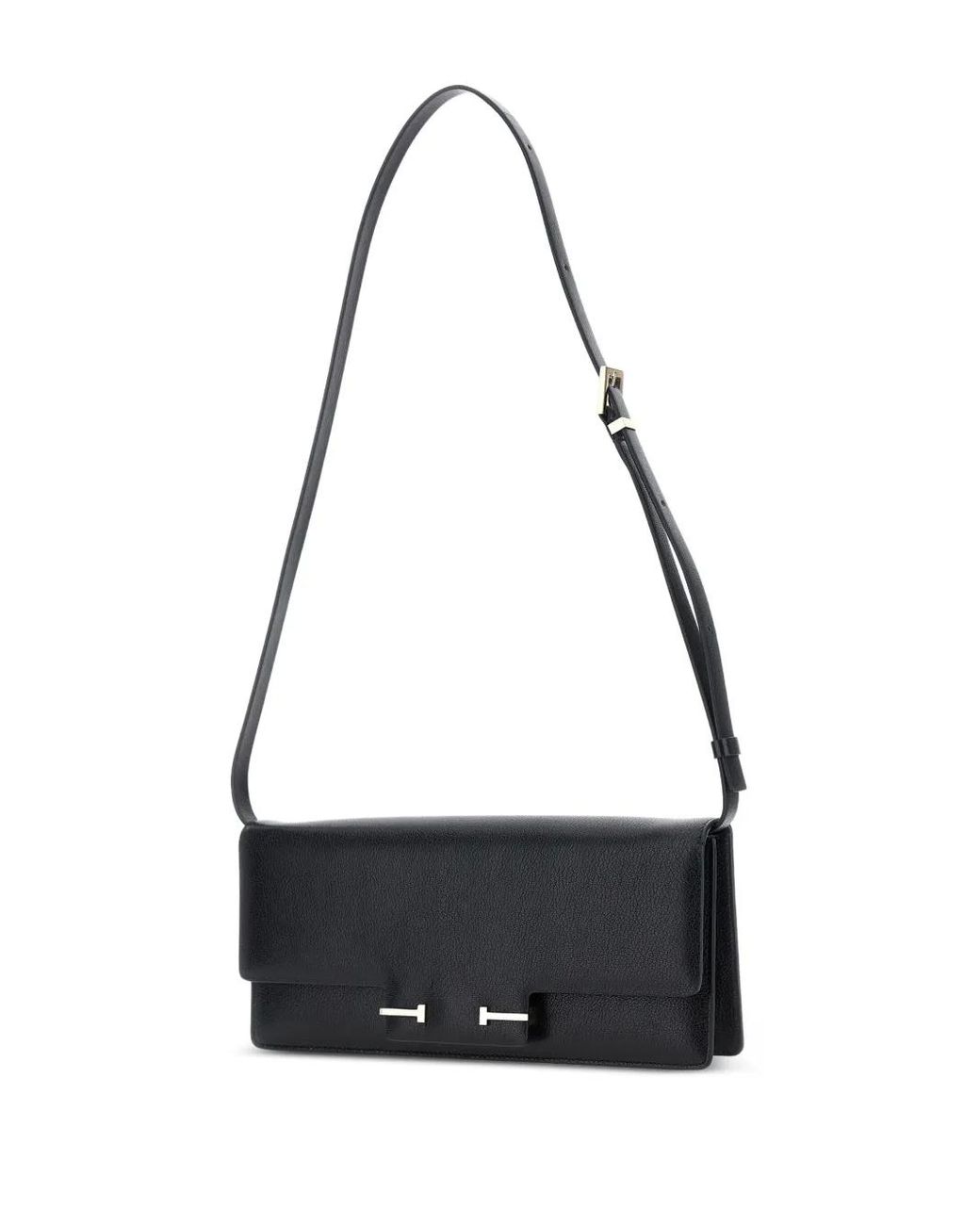 Tom Ford Black Enlongated Leather Shoulder Bag