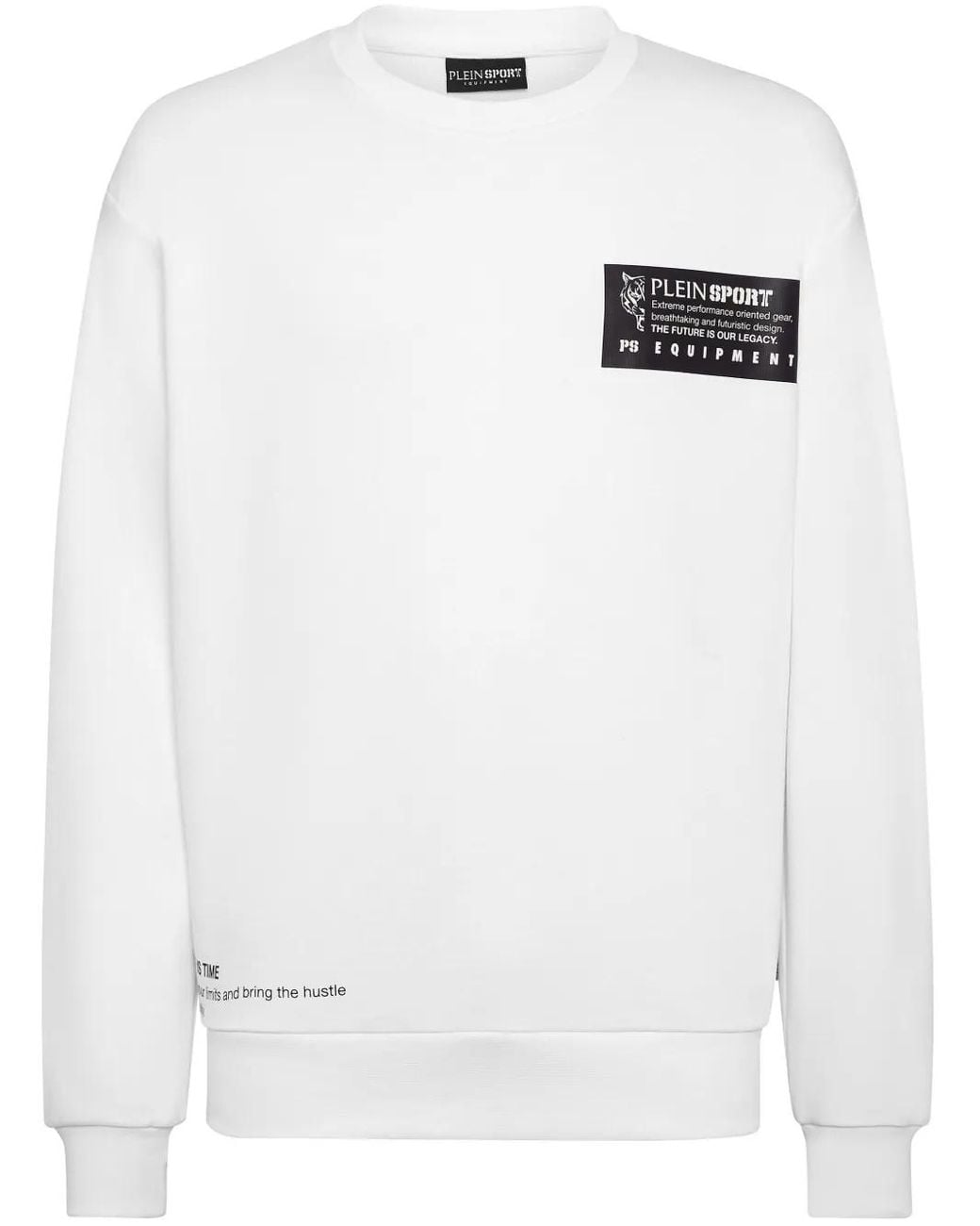 Philipp Plein White Logo Print Sweatshirt for men