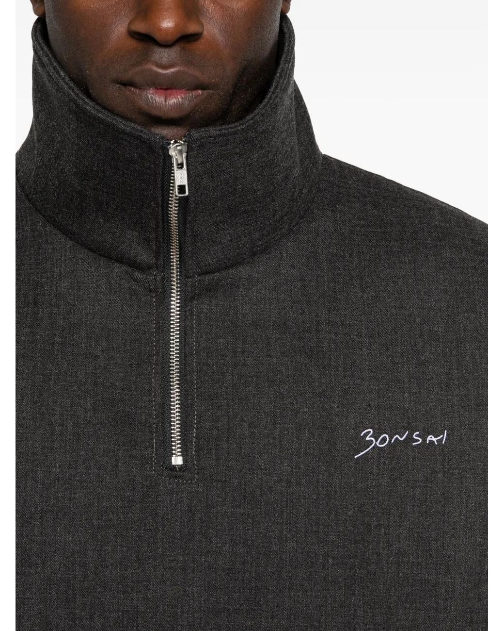Bonsai Black Half-Zip Sweatshirt for men