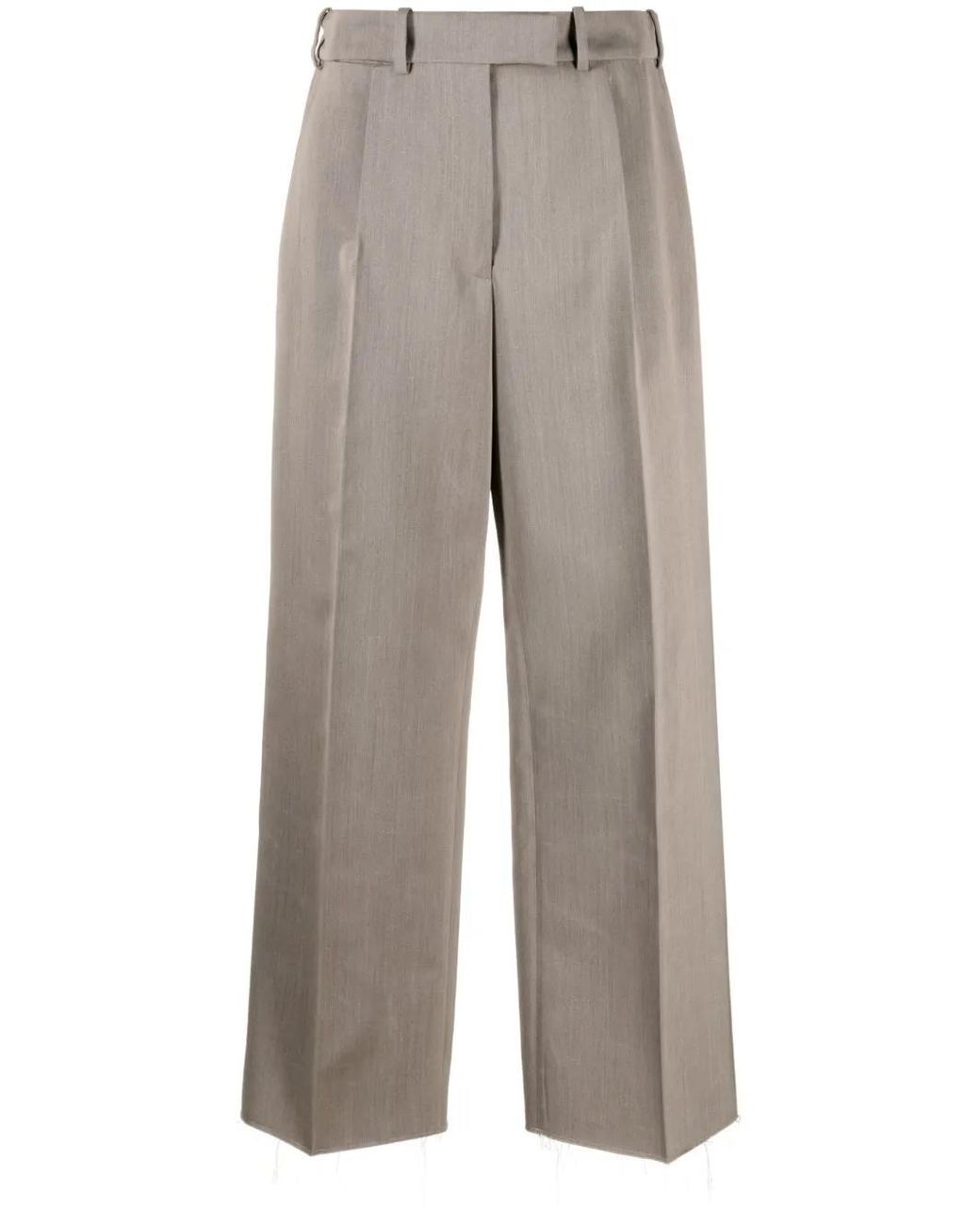 The Row Gray Roan Straight-Leg Trousers