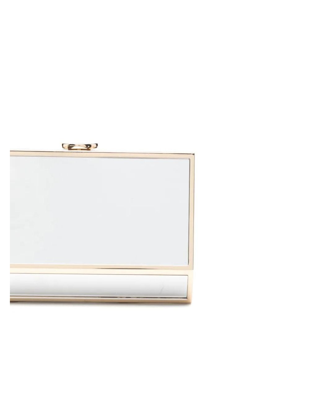 Jonathan Simkhai White Maddox Mirror Clutch Bag