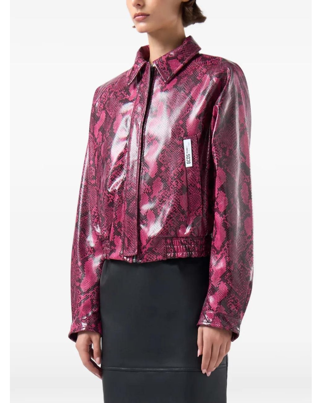 Gcds Red Jacke Mit Python-Effekt