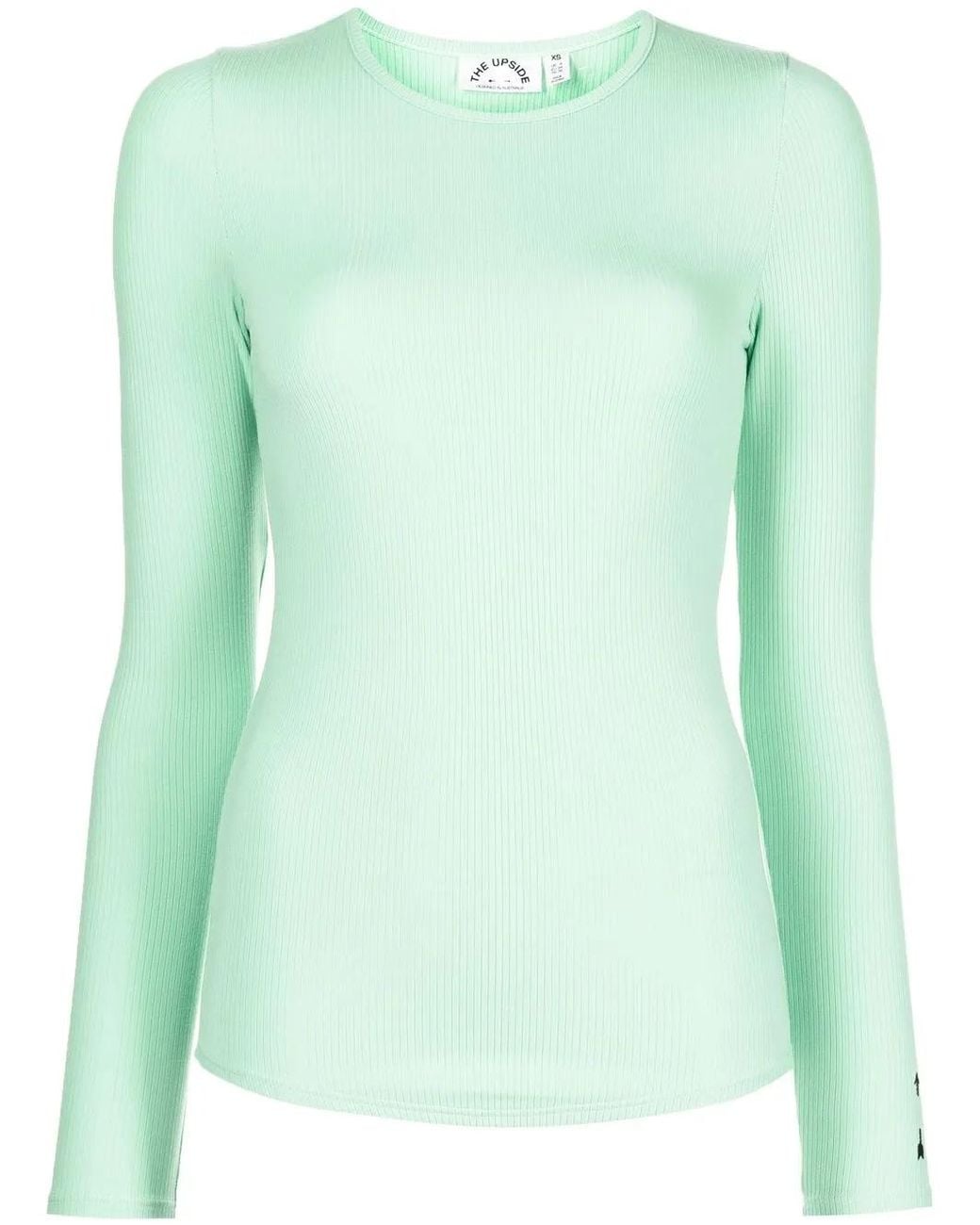 The Upside Green Solstice Giselle Ribbed Top