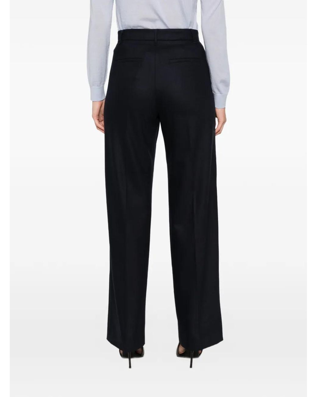 Max Mara Black Pressed-Crease Trousers