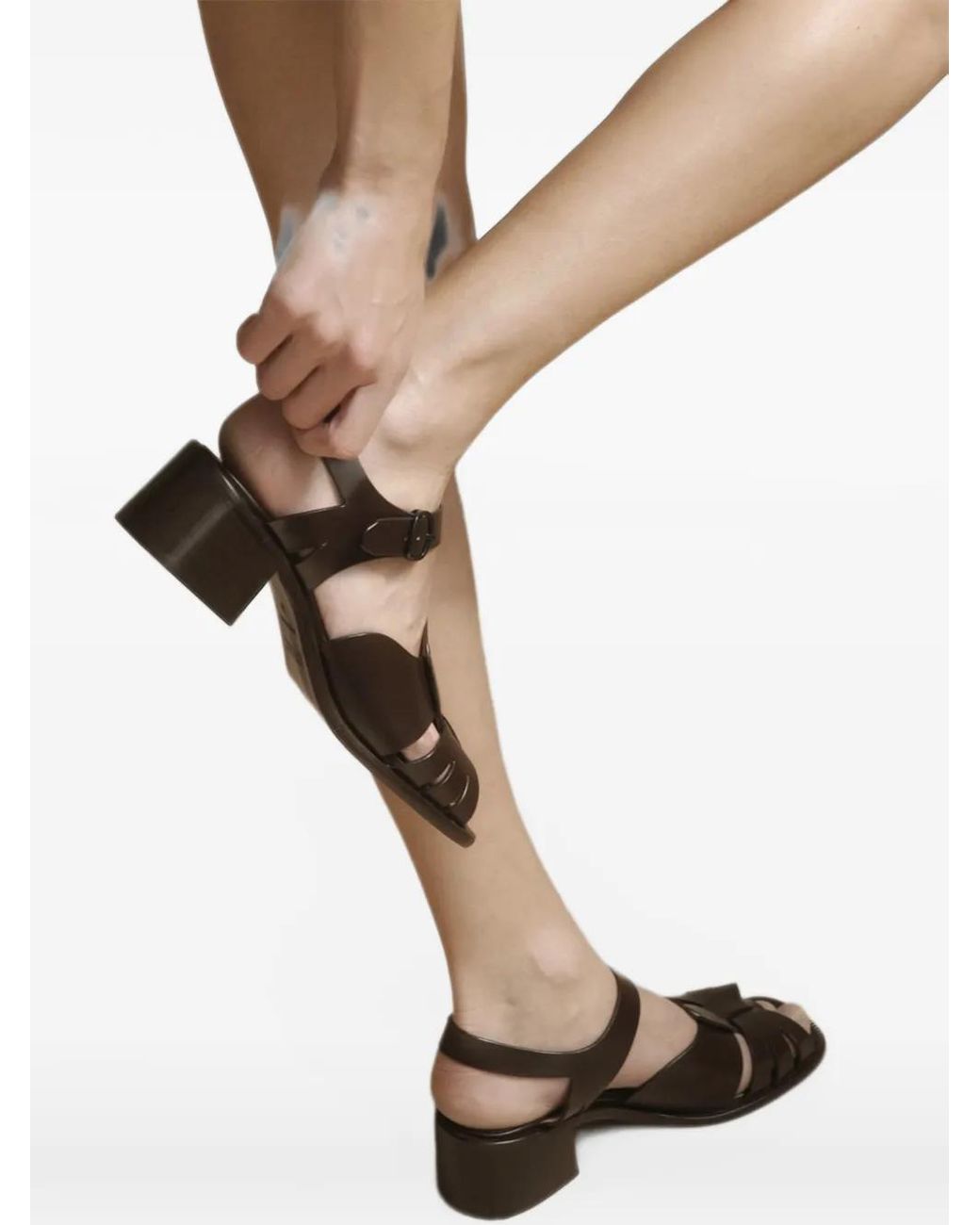 Hereu Brown Ancora Heeled Sandals