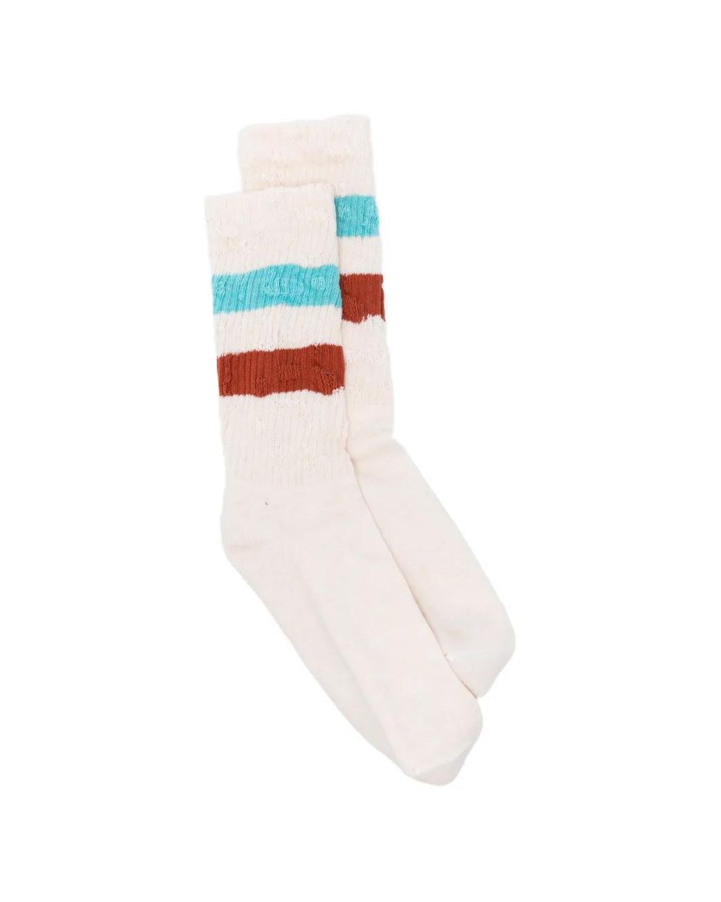 Golden Goose Socks High Rib Stripes Ripped in White for Men | Lyst
