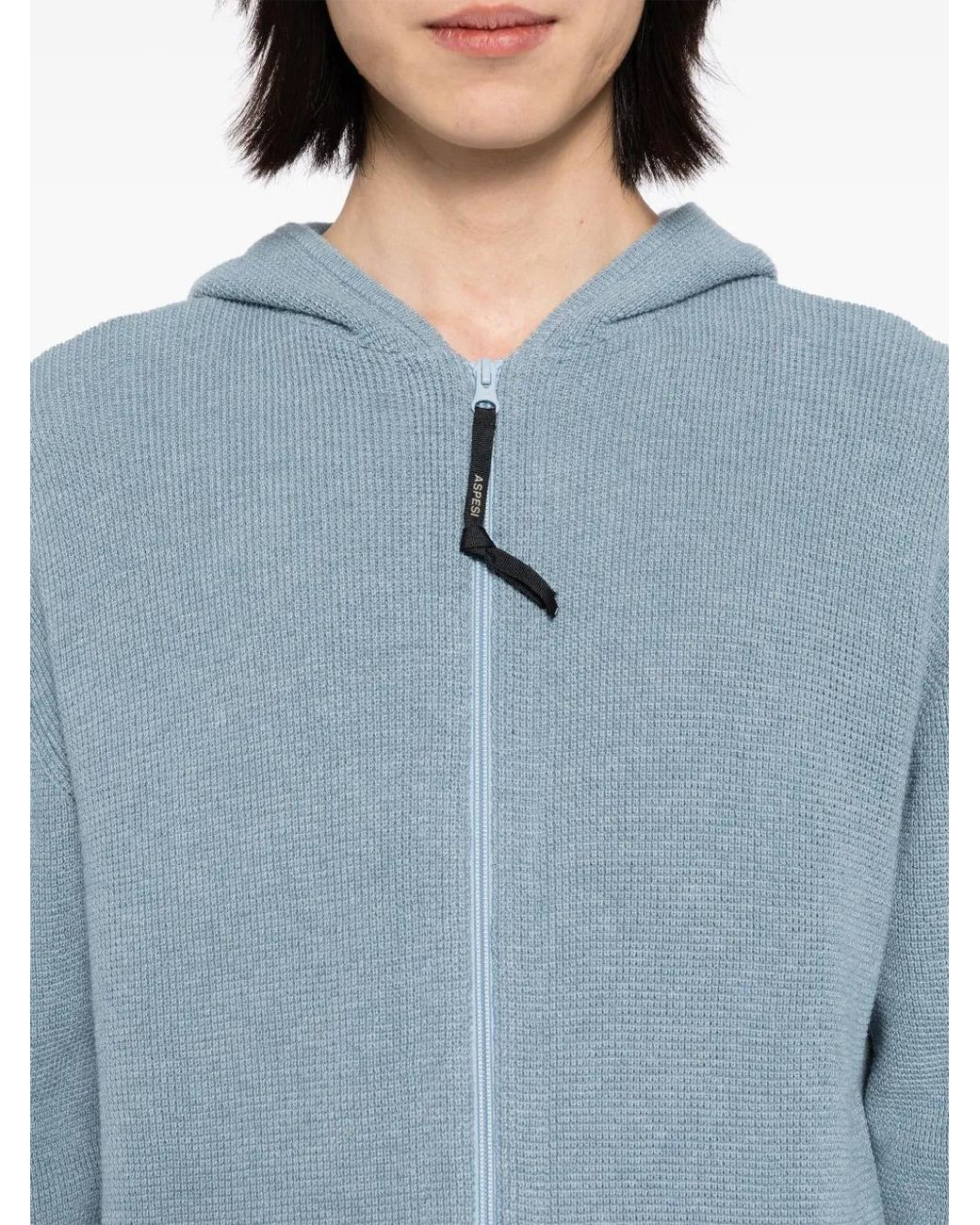 Aspesi Blue Knitted Jacket for men