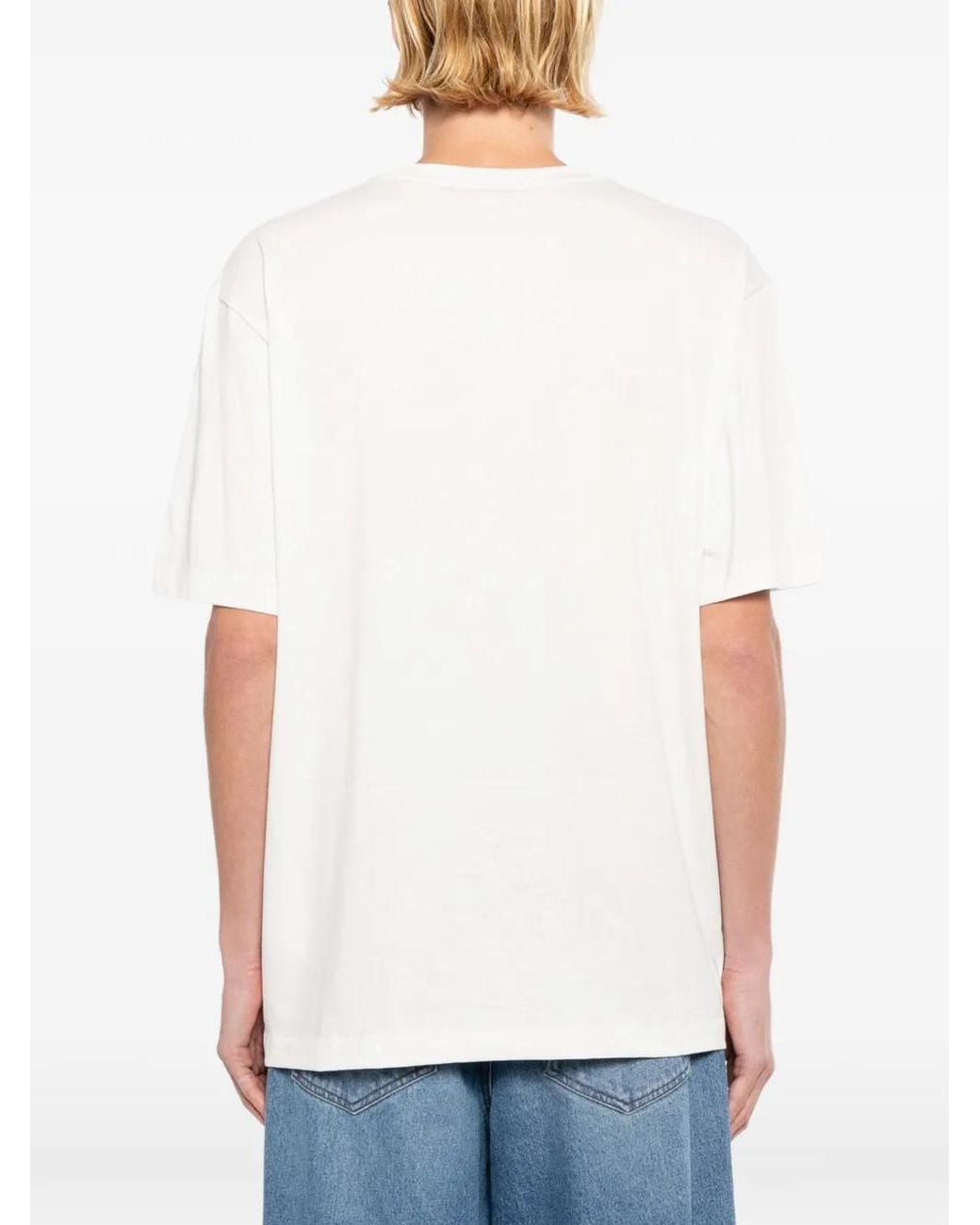 HUGO White Damoru Graphic T-Shirt for men