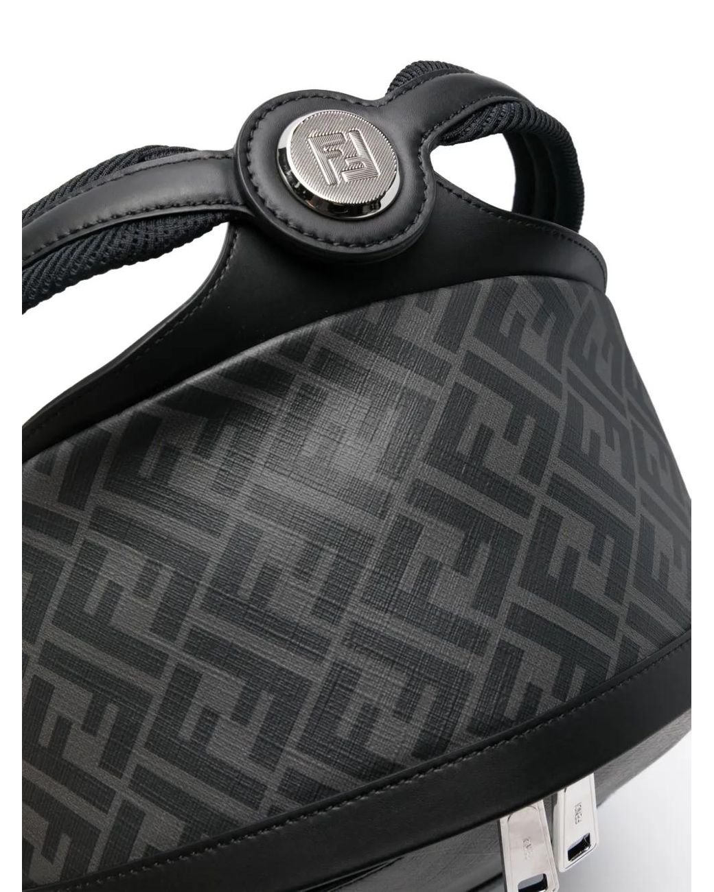 Fendi ◆ Chiodo Diagonal Medium Backpack Fendi Diagonal Fendi Chiodo Medium Fabric Brown | Fendi