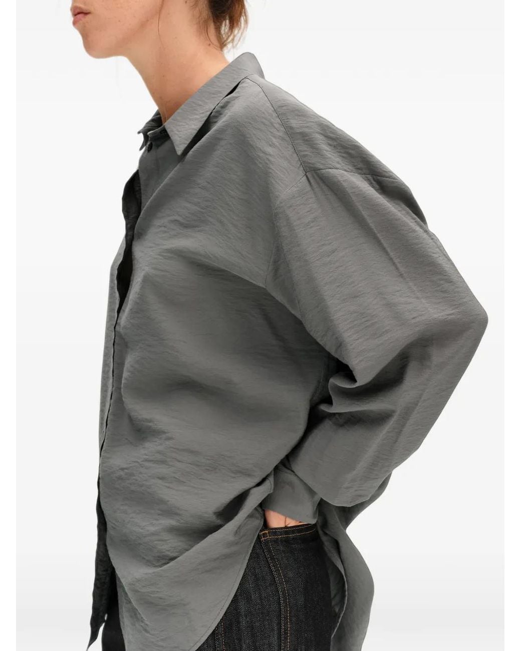 Bimba Y Lola Gray Anthracite Straight-Leg Shirt