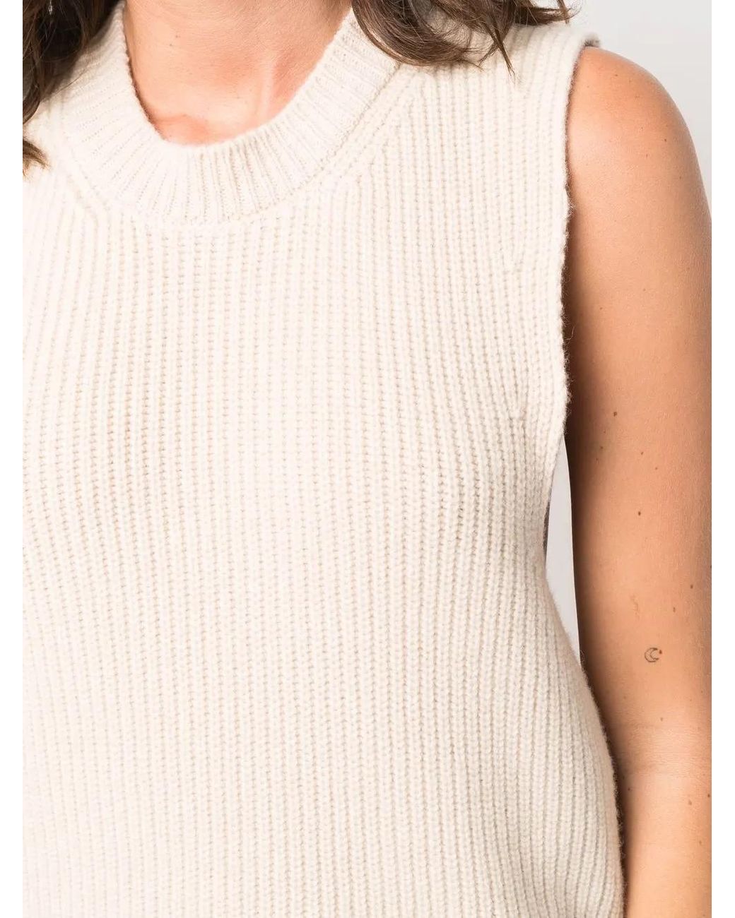 Nanushka Natural Sleeveless Knit Top