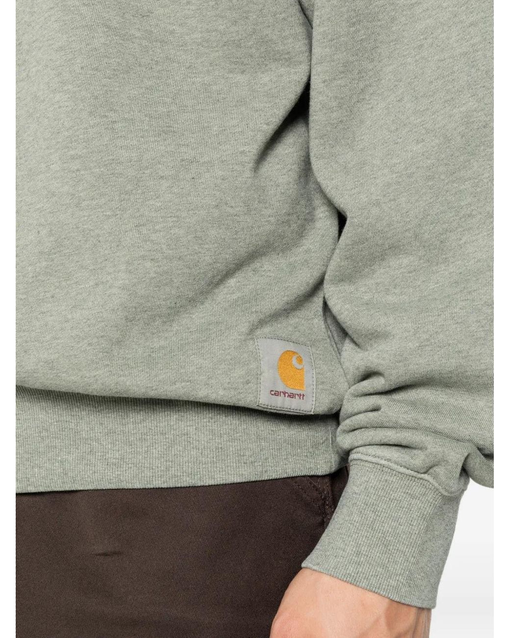Carhartt Gray Caspian Logo-Patch Sweatshirt For for men
