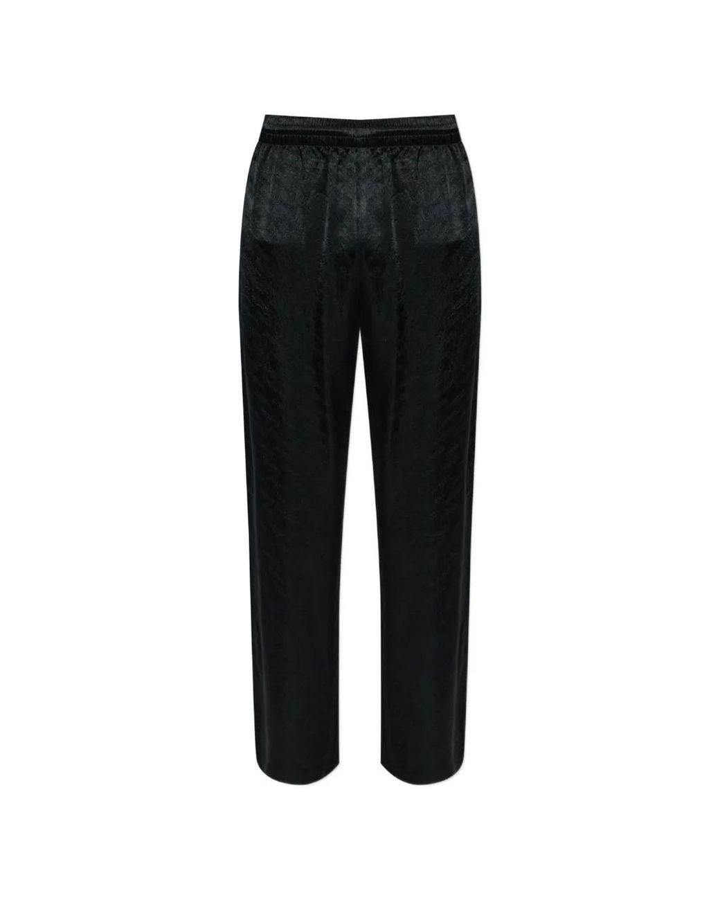 DIESEL Black Logo-Jacquard Elasticated-Waistband Trousers for men