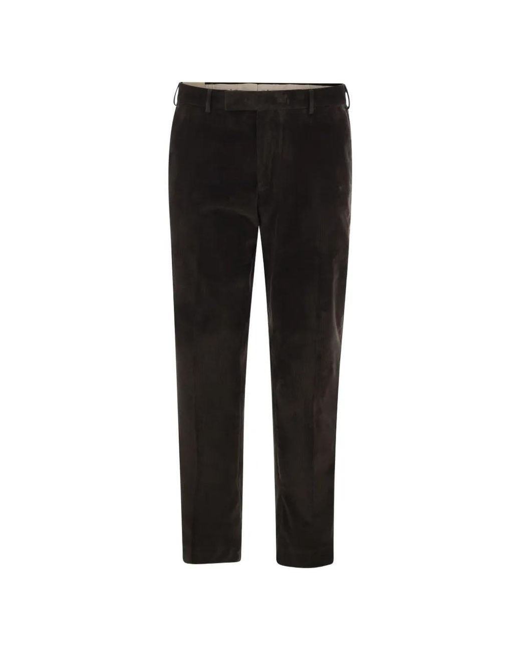 PT Torino Black Rebel Corduroy Trousers for men