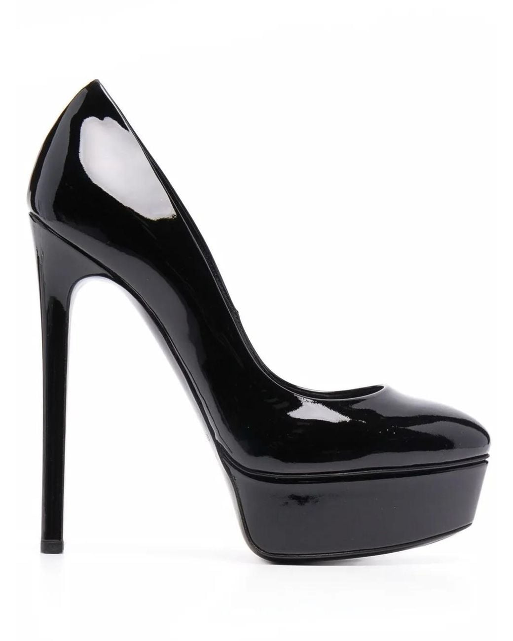 Casadei Black Blade Glossy Stiletto Pumps