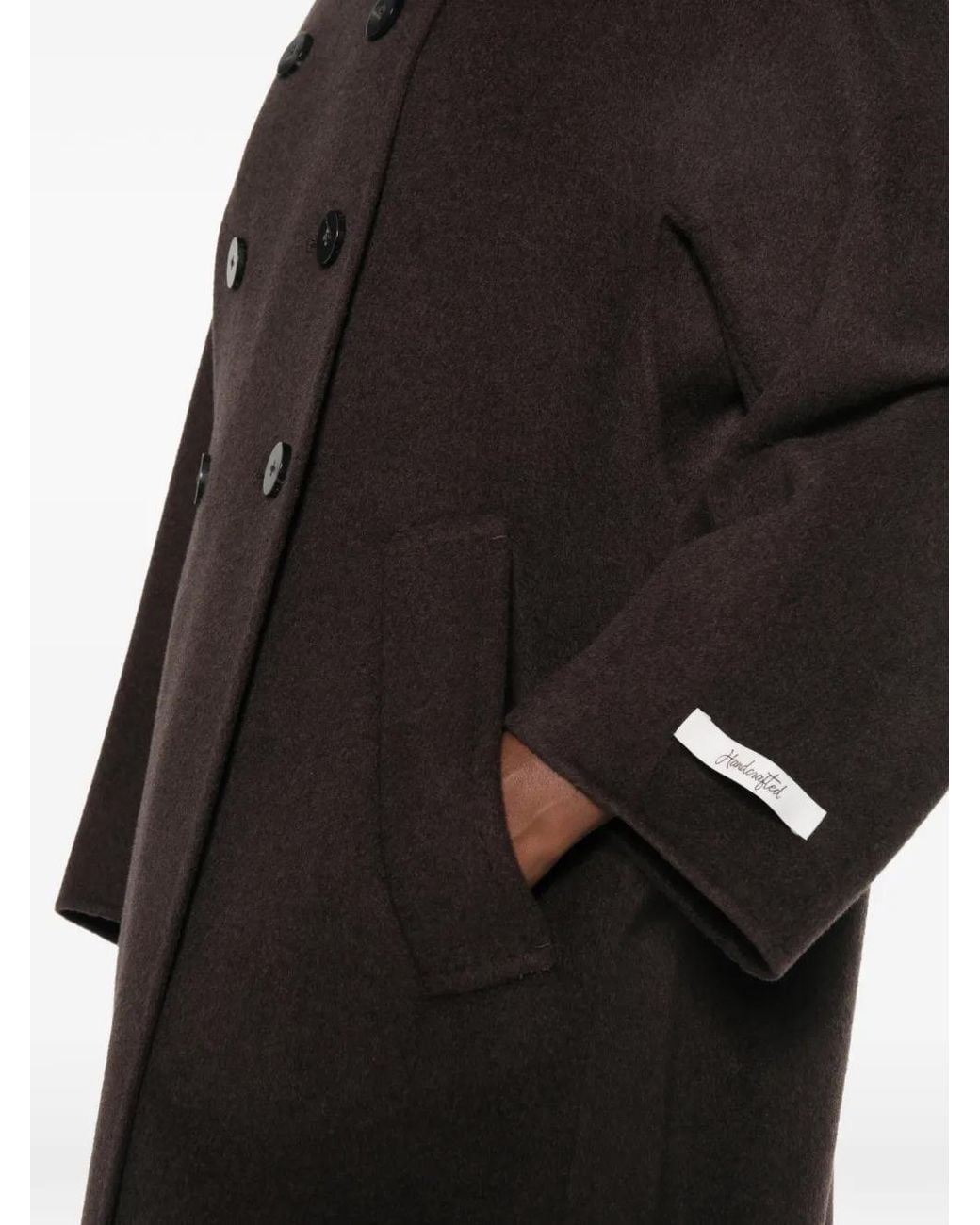 DUNO Black Ovela Double-Breasted Coat