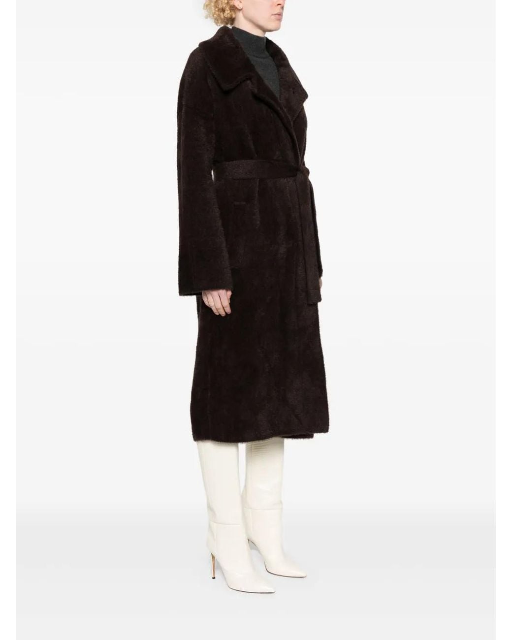 Pinko Black Uvaggio Fur With A Belt