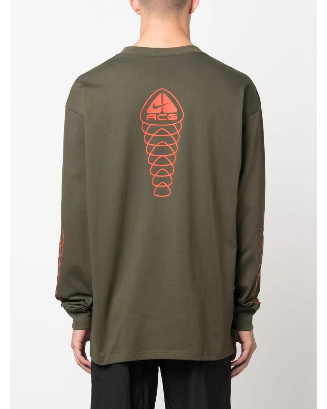 Nike Green Acg Logo-Print T-Shirt for men