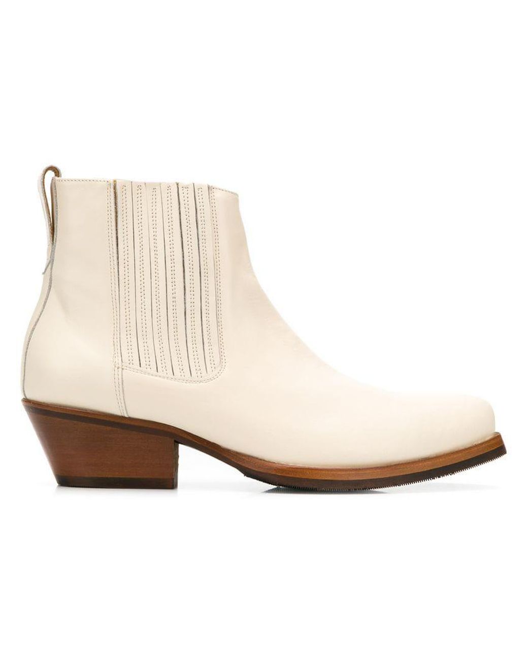 Our Legacy Cuban Heel Ankle Boots in White for Men | Lyst