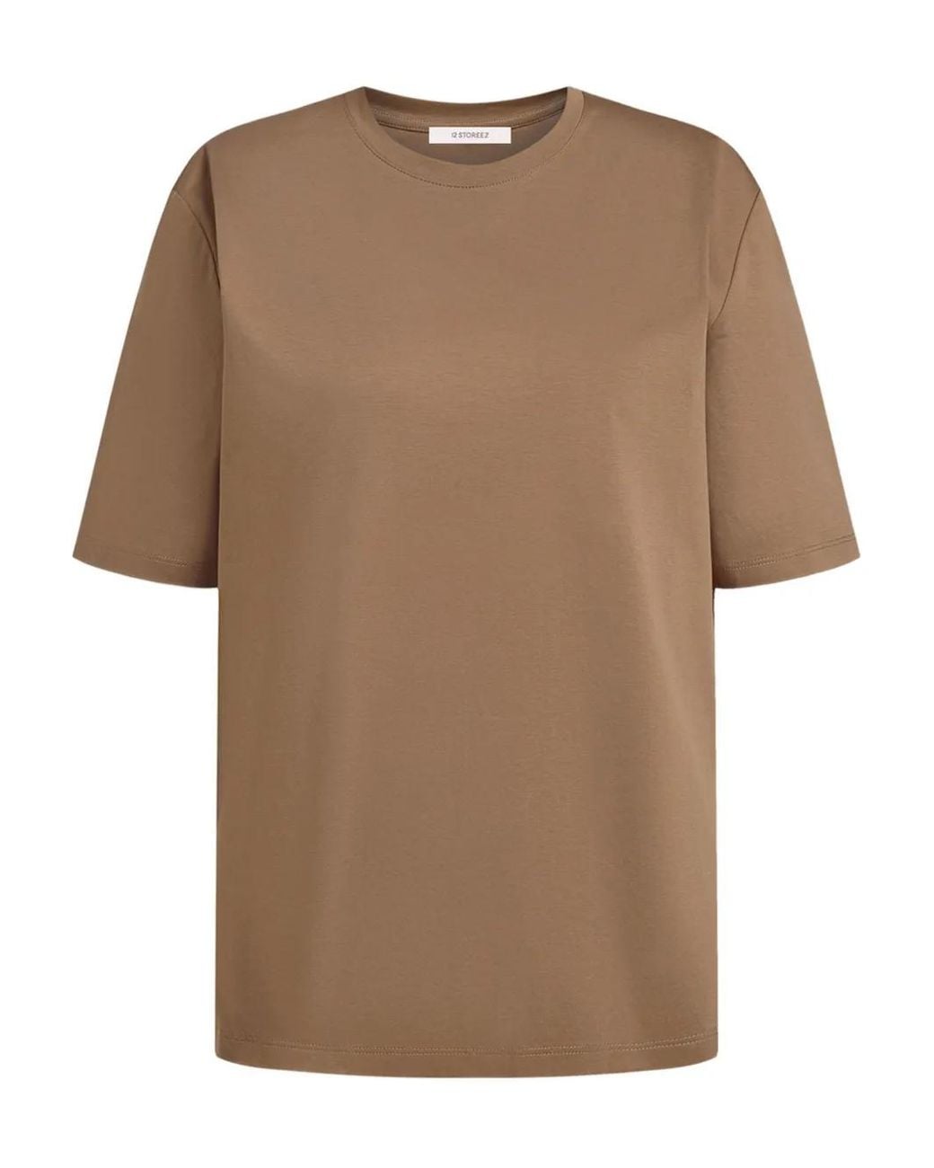12 STOREEZ Brown Cotton T-Shirt