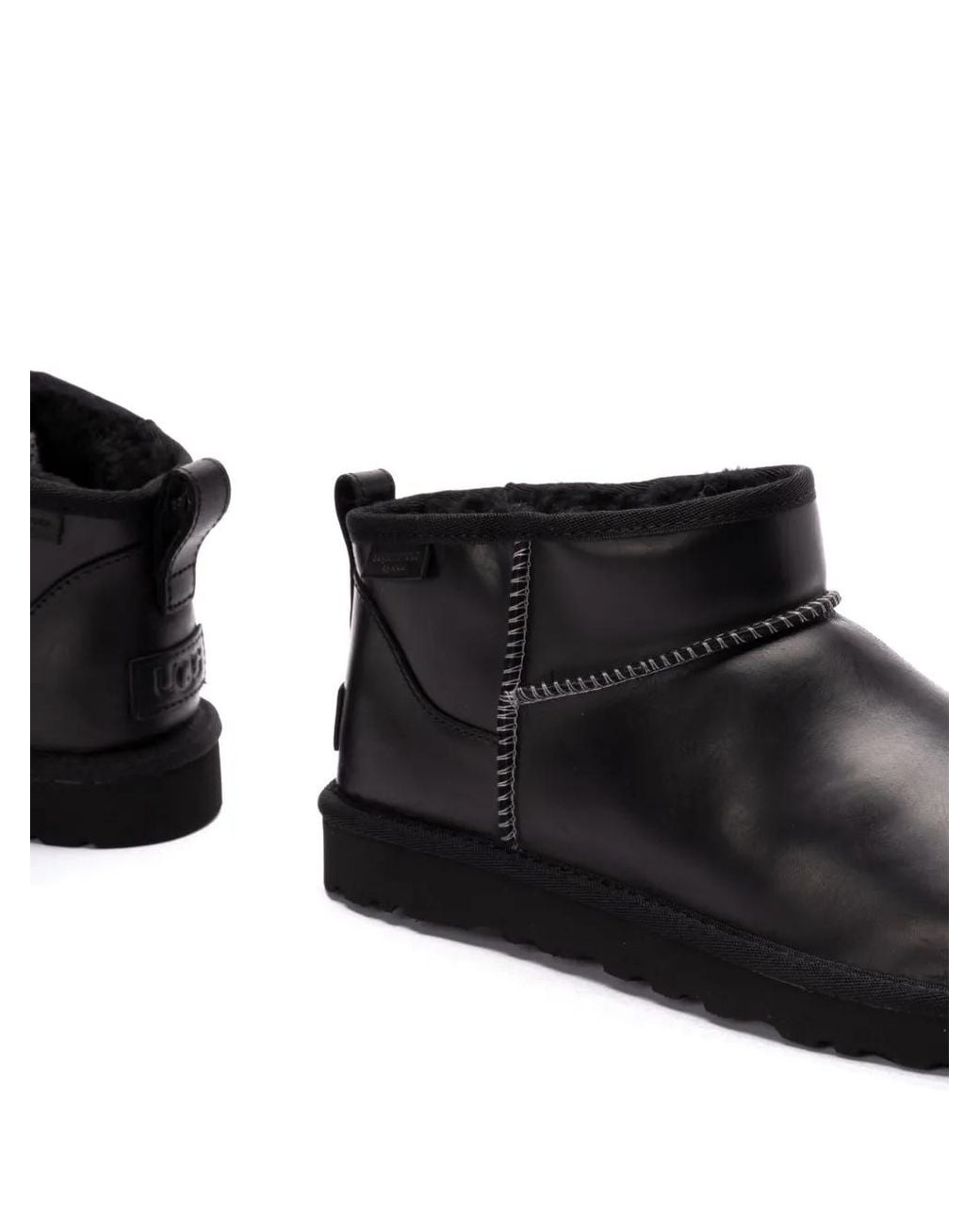 Ugg Black M Classic Ultra Mini Lthr Regen for men