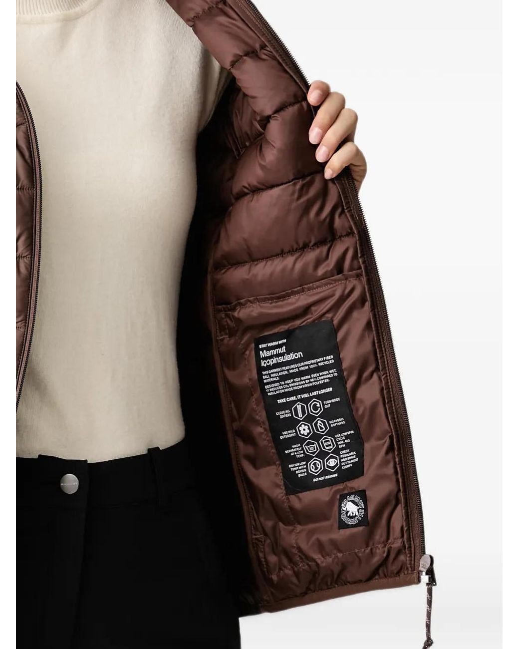 Mammut Brown Crag Quilted Hooded Performance Jacket