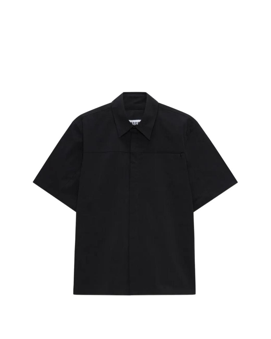 MSGM Black Chemise À Manches Courtes for men