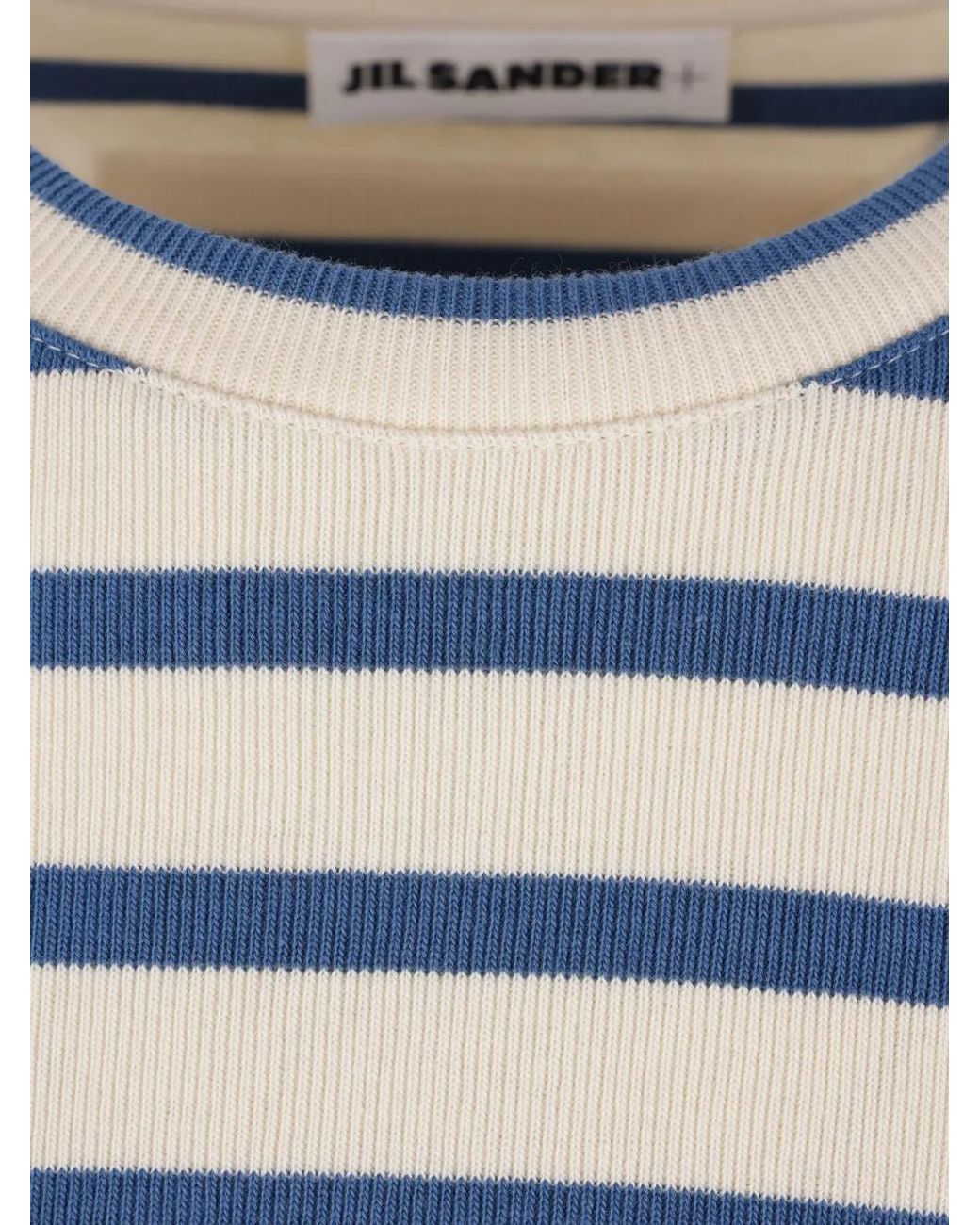 Jil Sander Gray Striped T-Shirt