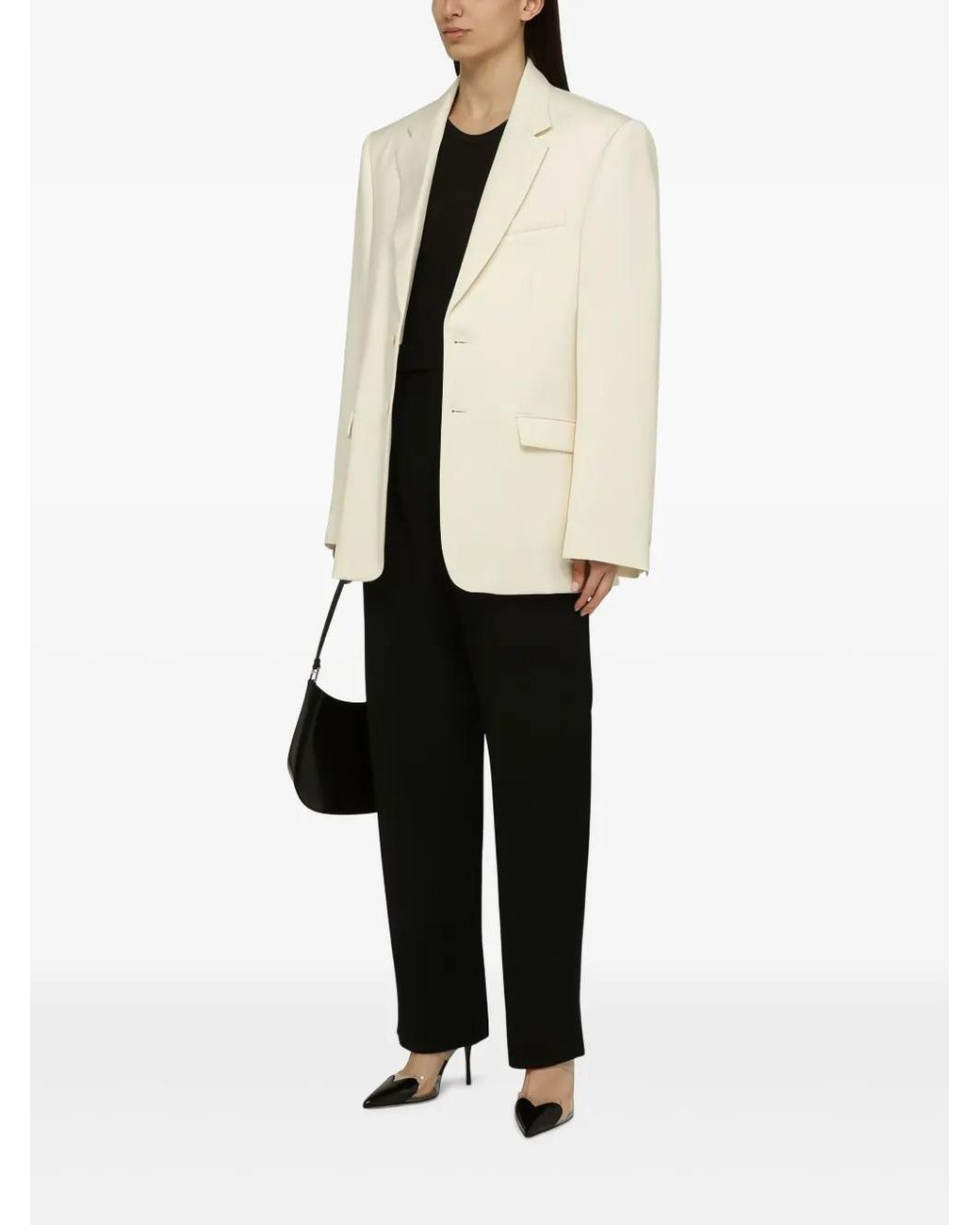 Wardrobe NYC Natural Single-Breasted Blazer