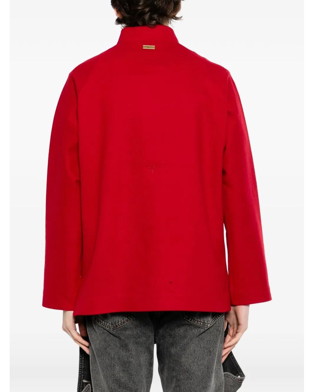 TEAM WANG design Red X Jdb Mandarin-Collar Jacket for men