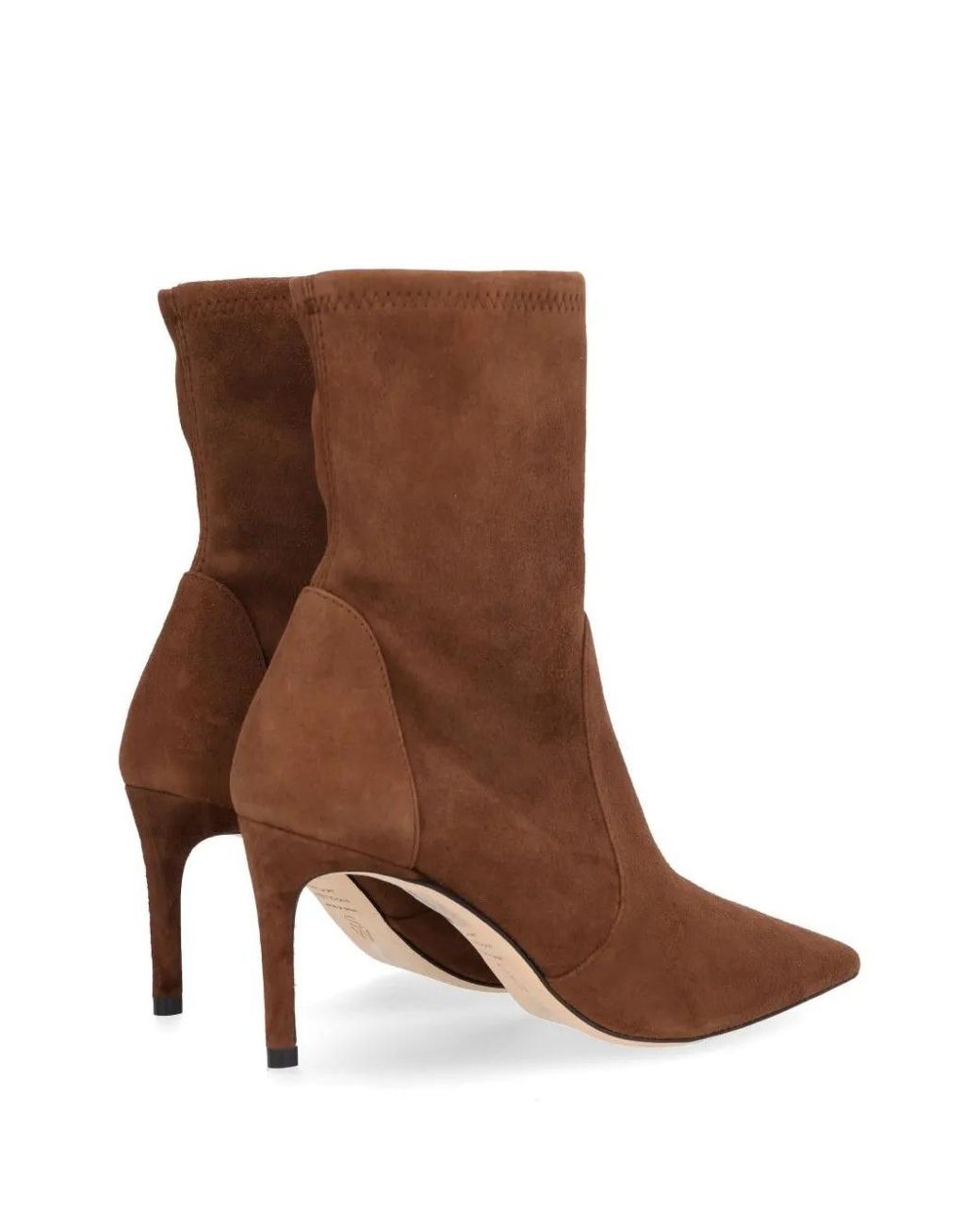 Stuart Weitzman Brown Stuart Power Suede Ankle Boots