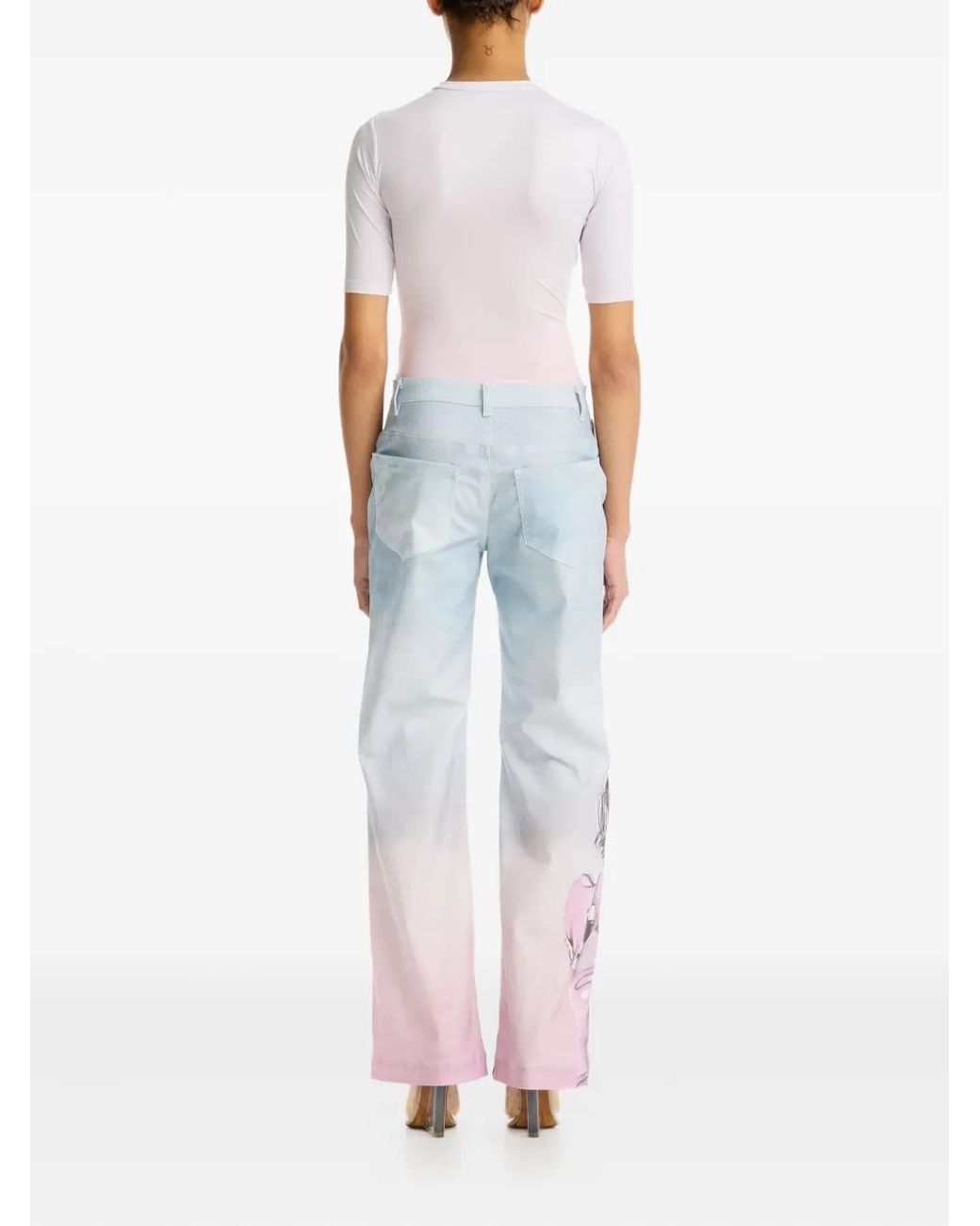 Maisie Wilen Blue Print Ombré Trousers