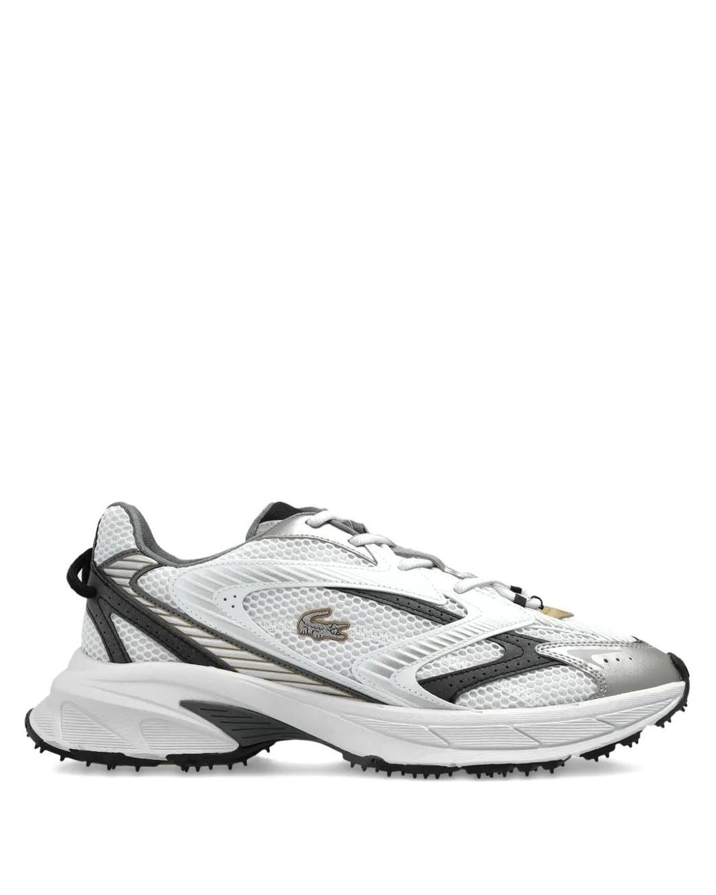 Lacoste White L003 Neo Shot Lace-Up Mesh Sneakers for men
