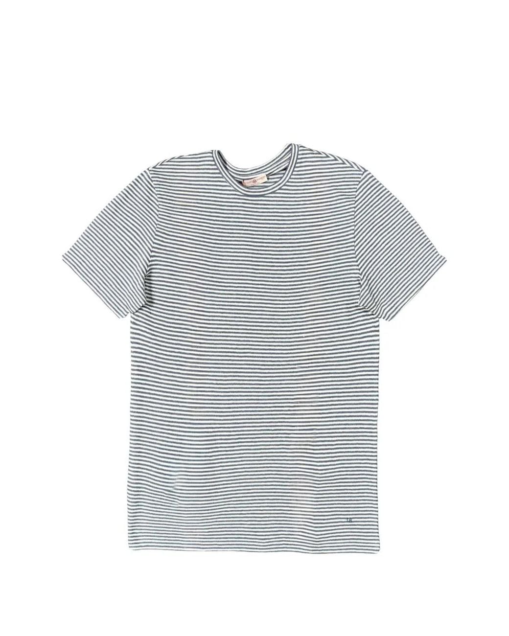Luciano Barbera Gray Striped T-Shirt for men
