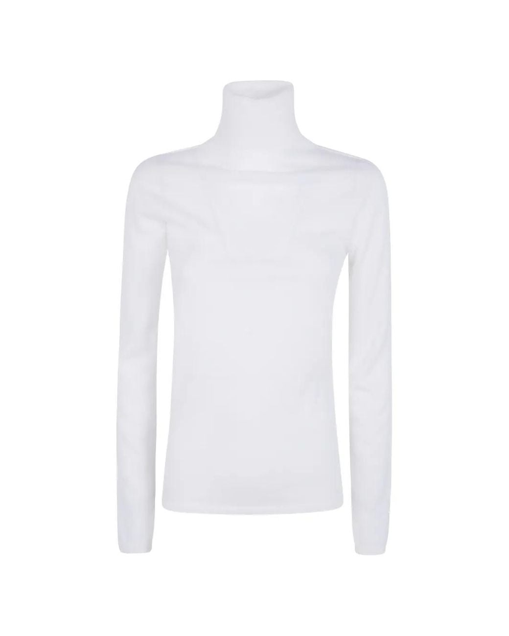 D.exterior White Pull À Col Roulé