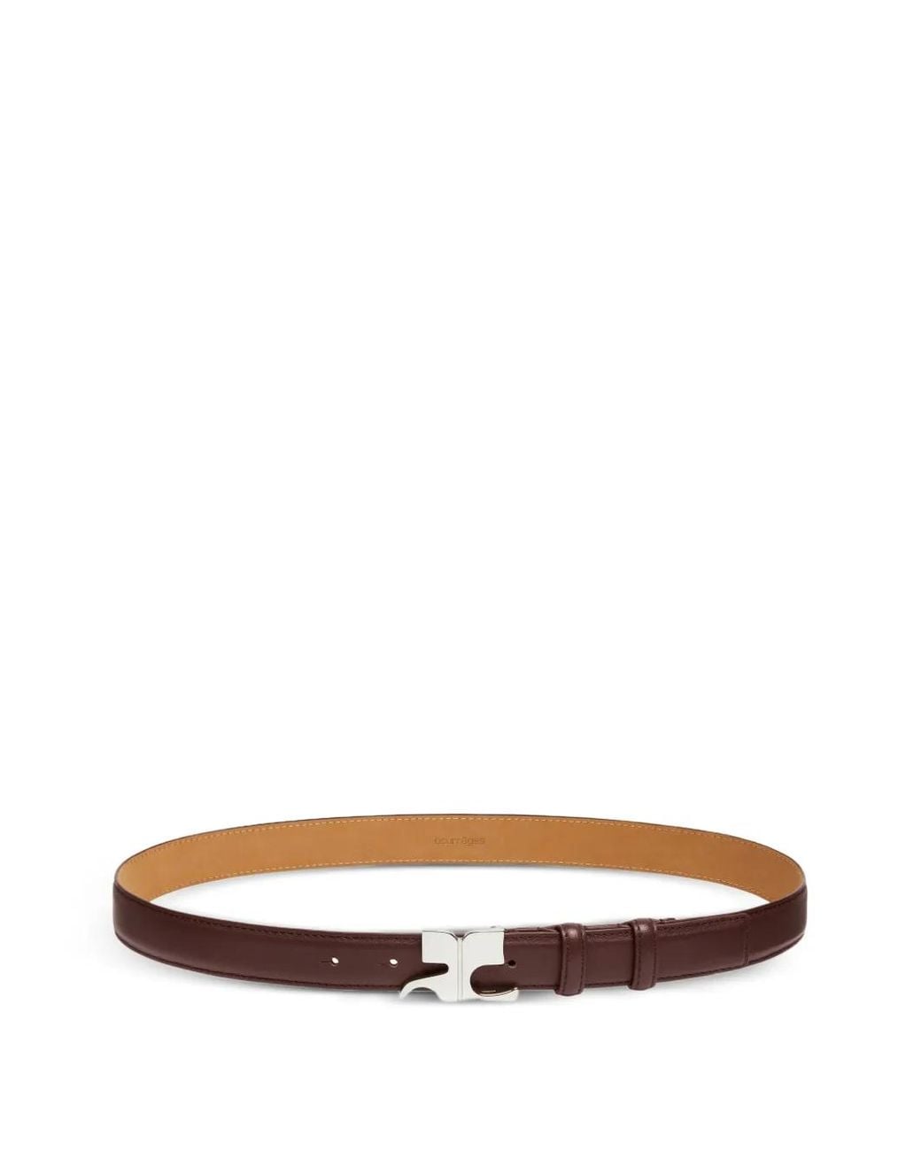 Courreges White Ac Logo-Plaque Belt