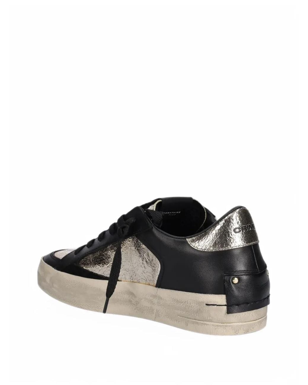 Crime London Black Skate Deluxe Sneakers