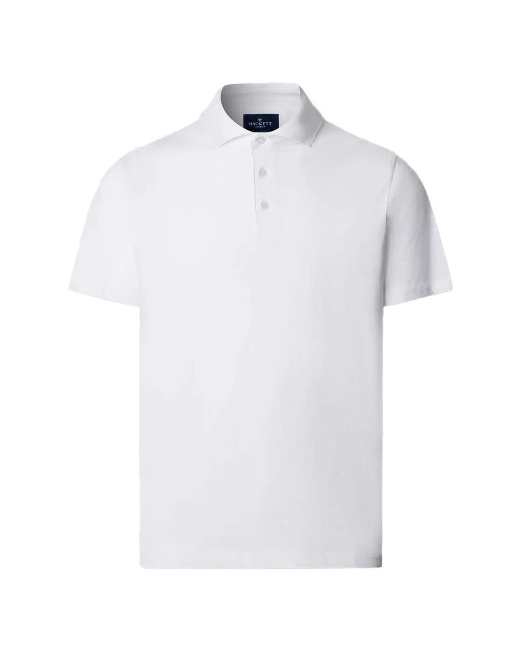 Hackett White Polo À Manches Courtes for men